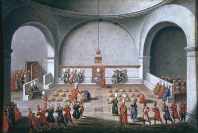 Jan Gninskis Mission nach Istanbul, Zeremonie der Zahlung an die Soldaten, 1679 von Pierre Paul Sevin